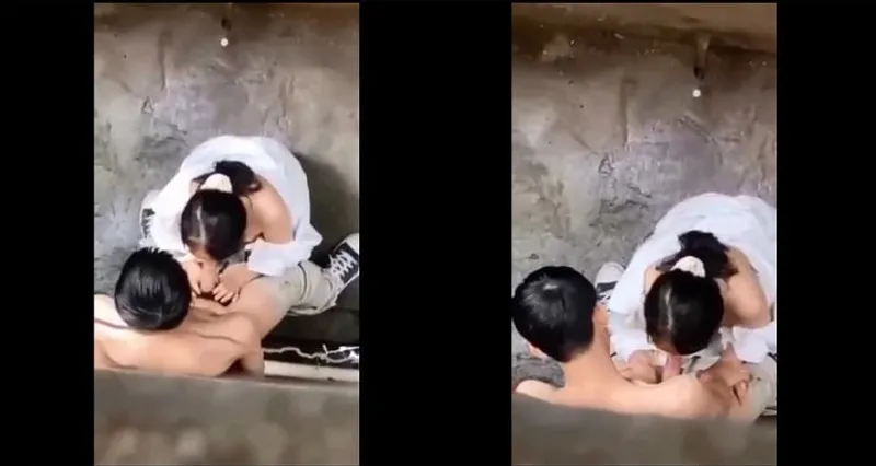 Quay lén em nữ học sinh bj cho anh yêu trong hẻm